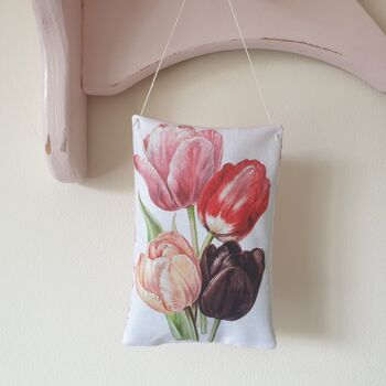 Tulip Flower Print Decorative Lavender Sachet Gift, 2 of 7