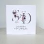 Personalised Wedding Day Card Floral Linen Initials, thumbnail 1 of 5