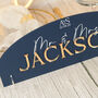Manhattan Wedding Mr And Mrs Top Table Acrylic Sign, thumbnail 2 of 3