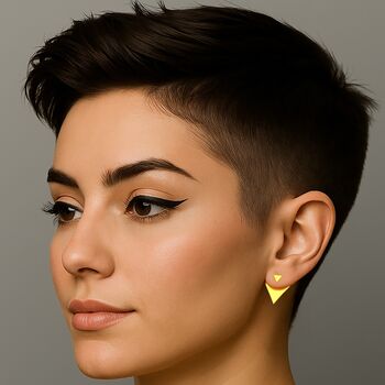 Triangle Two Way Sterling Silver Earring Jackets, 3 of 8