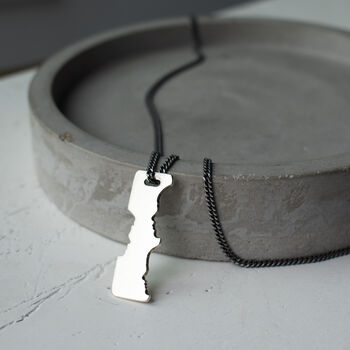 Personalised Family Faces Silhouette Silver Necklace, 4 of 7