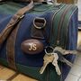 Personalised Brown Vintage Leather Rugby Ball Keyring, thumbnail 9 of 10