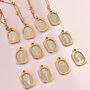 Vintage Birth Flower Floral Frame Necklace, thumbnail 3 of 6