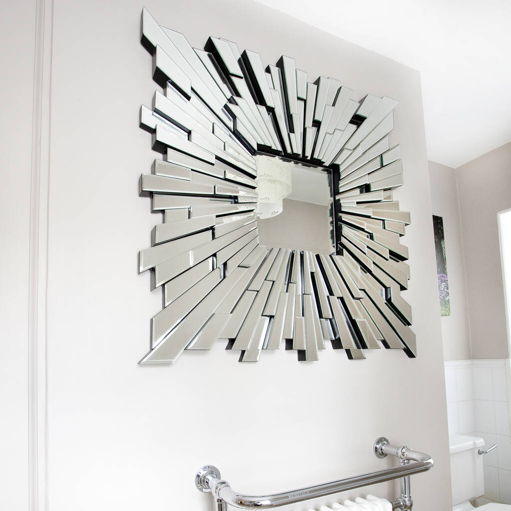 square sunburst mirror plus £35 delivery to dublin by decorative