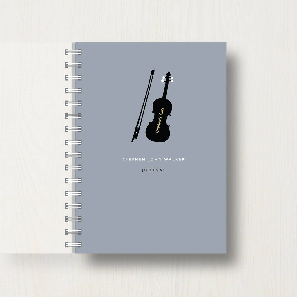 Personalised Music Lovers Notebook Or Journal, 1 of 8