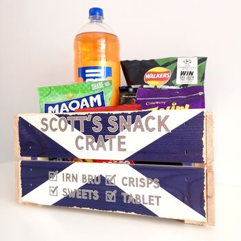 Personalised England Flag Snack Crate Father's Day Gift, 5 of 5