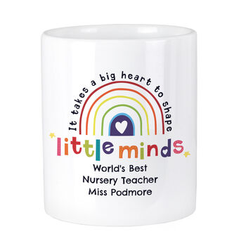 Personalised 'It Takes A Big Heart To Shape Little Minds' Teacher Desk Pen Pot, 5 of 5