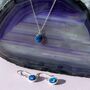 Natural Black Opal Silver October Birthstone Necklace, thumbnail 3 of 7