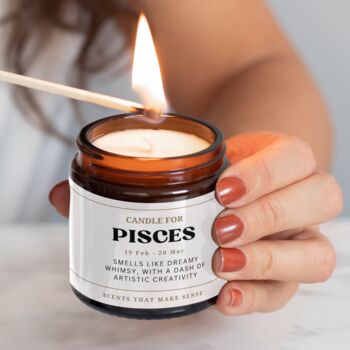 Pisces Birthday Gift Funny Candle Zodiac, 8 of 8