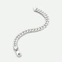 Sterling Silver Curb Chain Cuban Bracelet, thumbnail 3 of 4
