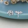 Mismatched Dragon Stud Earrings In Sterling Silver, thumbnail 1 of 12