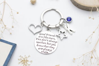 Good Friends Are Like Stars, Personalised Keyring, 3 of 11