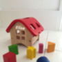 Wooden Car Or Wooden House Sorting Box, thumbnail 2 of 2