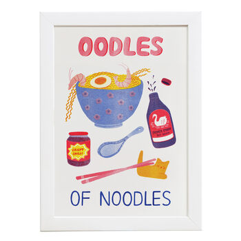 Oodles Of Noodles Risograph Print, 3 of 3