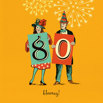 Funny 80th Birthday Card ‘80 Hooray!’, 2 of 4