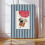 Babar The Elephant Set Of Two Blue Nursery Art Prints, thumbnail 2 of 3