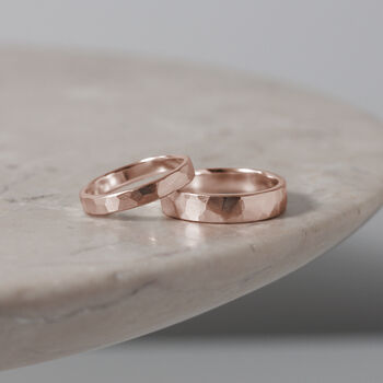Brushed Hammered 9ct/18ct Gold Ring, 9 of 12