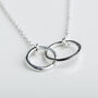 Silver Interlinked Circle Necklace, thumbnail 1 of 4