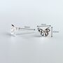 Sterling Silver Tiny Butterfly Stud Earrings, thumbnail 4 of 6