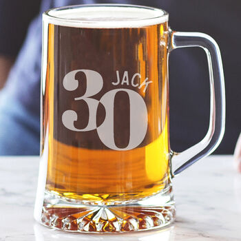 30th Birthday Personalised Beer Tankard, 4 of 4