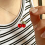 Cute Glass Cherry Necklace, thumbnail 2 of 6