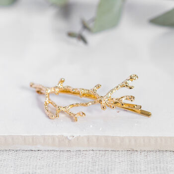 Silver And Gold Branch Hairpins, 3 of 7
