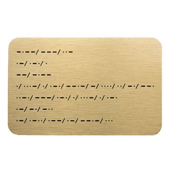 Morse Code Personalised Message Wallet Keepsake, 5 of 9