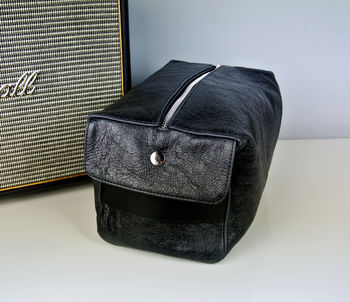 Personalised Oversized Leather Wash Bag, 5 of 8
