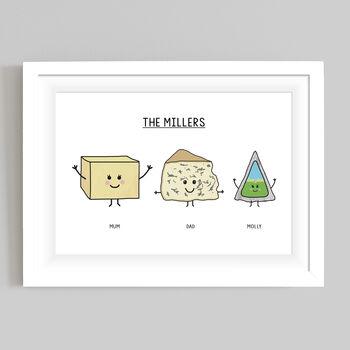 Personalised Family Cheese Print, 3 of 4