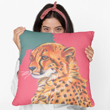 Lion And Cheetah Animal Cushion, 11 of 12