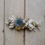 River Thistle Dried Flower Bridal Wedding Headpiece, thumbnail 2 of 3