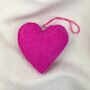 Fair Trade Beaded Felt Heart Christmas New Baby Decor, thumbnail 6 of 12