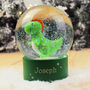 Personalised Name Only Dinosaur Glitter Snow Globe, thumbnail 3 of 3