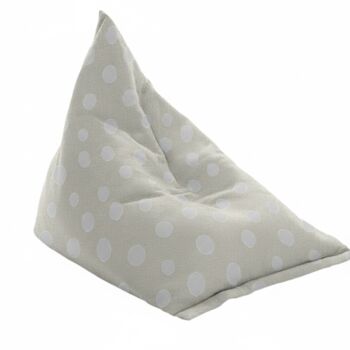 Hand Painted And Re Purposed Linen Bean Bag Chair Polka Dot, 2 of 11