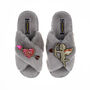 Classic Laines Slippers With Cupid And Love Brooch, thumbnail 6 of 7