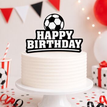 Reusable Football Birthday Cake Topper, 3 of 5