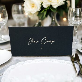 Wedding Table Personalised Guests Place Card Real Metallic Foil, 6 of 6