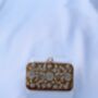 Embroidered Rectangle Clutch In Orange Colour, thumbnail 5 of 6