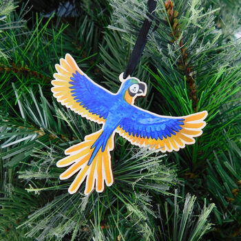 Macaw Wooden Hanging Decoration, 6 of 9
