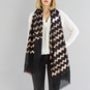 Personalised Gold And Black Chevron Scarf, thumbnail 1 of 5