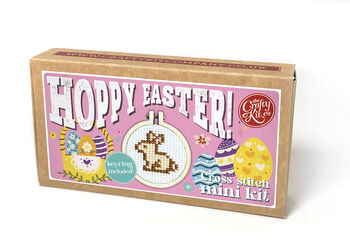Hoppy Easter! Mini Cross Stitch Kit, 4 of 10