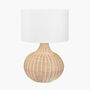 Natural Rattan Table Lamp Complete With Linen Shade, thumbnail 3 of 7