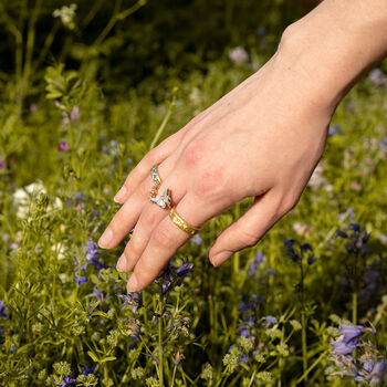 Pink Floral Hoop Ring, 2 of 4