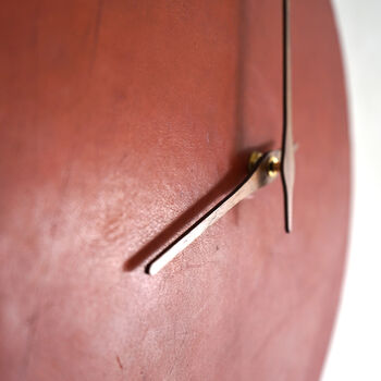 Modern Leather Wall Clock, 3 of 9