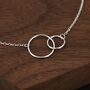 Double Circle Bracelet In Sterling Silver, thumbnail 4 of 12