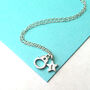 Handcuff Initial Star Silver Friendship Necklace, thumbnail 5 of 12