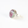 Ruby Zoisite Gemstone Ring Set In Sterling Silver, thumbnail 1 of 6