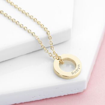 Personalised Plated Mini Ring Necklace, 4 of 7