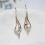 Molten Sterling Silver Topaz And Iolite Drop Earrings, thumbnail 1 of 7