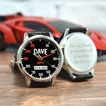 Personalised Speedometer Design Wrist Watch, 2 of 5